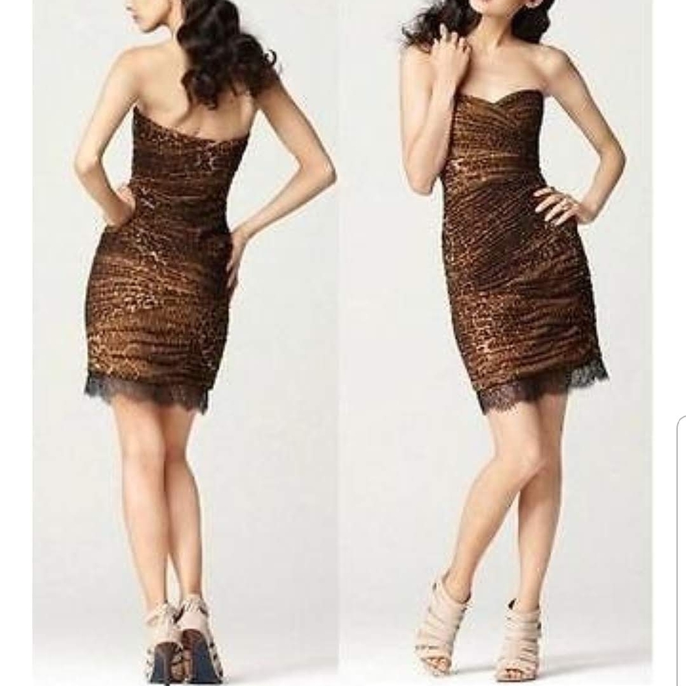 Strapless Leopard Bovary Dress